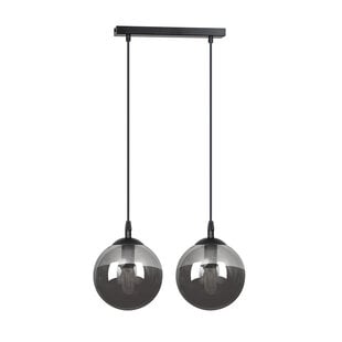 Emibig Lampe suspendue Billund double sphère noire 14 cm avec verre fumé E14