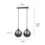 Emibig Emibig Billund double black sphere 14 cm hanging lamp with smoked glass E14 - Ideal design lighting for modern interiors
