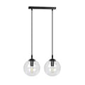 Emibig Emibig Billund black hanging lamp double with transparent bulb 14 cm for lamp E14 - Ideal for stylish lighting in your home
