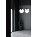 Billund black hanging lamp double with transparent bulb 14 cm for lamp E14