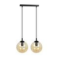 Emibig Emibig Billund 2-flammige Bernsteinkugel 14 cm Hängeleuchte mit verstellbarer Höhe 2x E14 - Ideal für eine warme Atmosphäre in Ihrem Zuhause