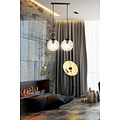 Billund 2 lamp amber sphere 14 cm hanging lamp with adjustable height 2x E14