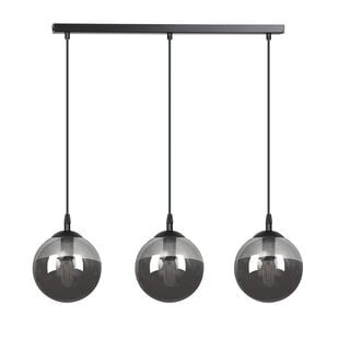 Emibig Billund triple black bulbs 14 cm hanging lamp with smoked glass 3x E14