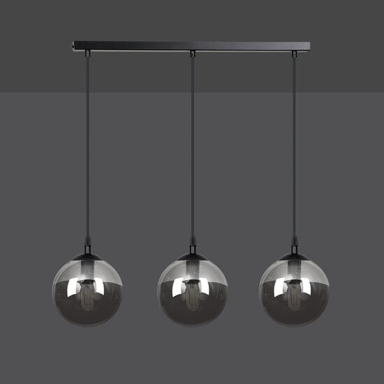 Emibig Emibig Billund Triple Black Bulbs 14 cm Hängelampe mit Rauchglas 3x E14 - Stilvolle Beleuchtung für jeden Raum