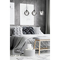 Billund triple black bulbs 14 cm hanging lamp with smoked glass 3x E14