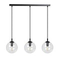 Emibig Emibig Billund elegant black hanging lamp triple with transparent bulb 14 cm for lamp E14 - Ideal for creating a cozy atmosphere
