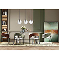 Emibig Emibig Billund elegante zwarte hanglamp triple met transparante bol 14 cm voor lamp E14 - Perfect voor een sfeervolle inrichting
