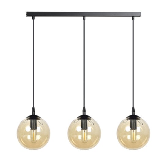 Emibig Emibig Billund 3 lamp amber sphere 14 cm hanging lamp with adjustable height 3x E14 - Ideal for creating a cozy atmosphere in any room