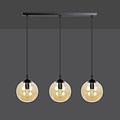Billund 3 lamp amber sphere 14 cm hanging lamp with adjustable height 3x E14