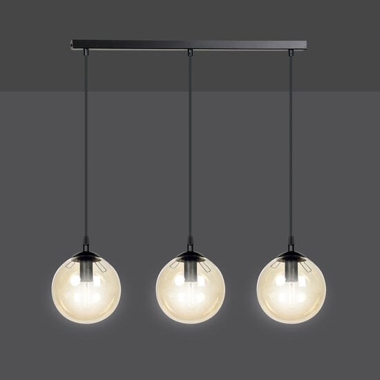Emibig Emibig Billund 3 lamp amber sphere 14 cm hanging lamp with adjustable height 3x E14 - Ideal for creating a cozy atmosphere in any room