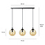 Emibig Emibig Billund 3 lámpara esfera ámbar 14 cm colgante con altura ajustable 3x E14 - Ideal para crear una atmósfera acogedora en cualquier habitación