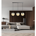 Billund 3 lamp amber sphere 14 cm hanging lamp with adjustable height 3x E14