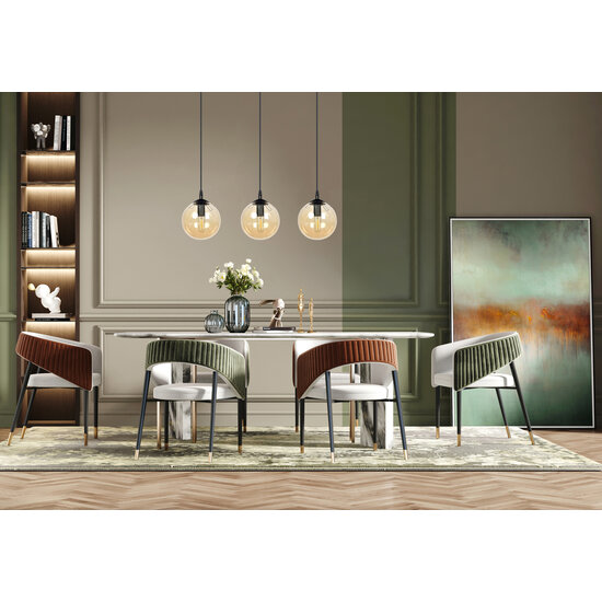 Emibig Emibig Billund 3-flammige Bernsteinkugel 14 cm Hängeleuchte mit verstellbarer Höhe 3x E14 - Ideal für eine gemütliche Atmosphäre in jedem Raum