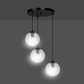 Emibig Emibig Kerteminde triple round transparent bulbs 14 cm hanging lamp E14 - Ideal for creating a cozy atmosphere in any room