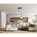 Kerteminde triple round transparent bulbs 14 cm hanging lamp E14