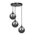 Emibig Emibig Kerteminde round elegant black hanging lamp triple for lamp E14 smoked - Ideal lighting for modern interiors