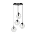 Emibig Emibig Kerteminde 4 pendant black bulbs 14 cm hanging lamp with transparent glass - Ideal lighting for modern interiors