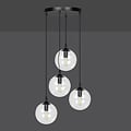 Emibig Emibig Kerteminde 4 pendant black bulbs 14 cm hanging lamp with transparent glass - Ideal lighting for modern interiors