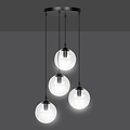 Emibig Emibig Kerteminde 4 hängende schwarze Glühbirnen 14 cm Hängelampe mit transparentem Glas - Perfekte Beleuchtung für moderne Räume