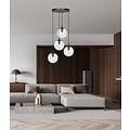Emibig Emibig Kerteminde 4 pendant black bulbs 14 cm hanging lamp with transparent glass - Ideal lighting for modern interiors