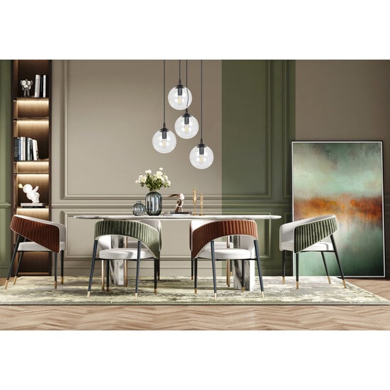Emibig Emibig Kerteminde 4 pendant black bulbs 14 cm hanging lamp with transparent glass - Ideal lighting for modern interiors