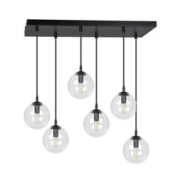 Emibig Glostrup vallende bollen voor eettafel transparant 14 cm met E14 lampen
