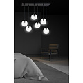 Boules tombantes Glostrup pour table à manger transparente 14 cm avec lampes E14