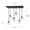 Emibig Emibig Glostrup falling balls for dining table transparent 14 cm with E14 lamps - Create a cozy atmosphere in your dining area