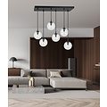 Boules tombantes Glostrup pour table à manger transparente 14 cm avec lampes E14