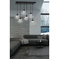 Emibig Emibig Glostrup black 6 lamp hanging lamp with smoked glass for E14 lamps - Ideal for modern interiors