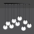 Emibig Emibig Glostrup 9 falling balls of 14 cm for above the table, transparent with E14 lamps - Create a cozy atmosphere in your home