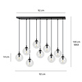 Emibig Emibig Glostrup 9 boules tombantes de 14 cm pour au-dessus de la table, transparent avec lampes E14 - Créez une ambiance chaleureuse dans votre maison