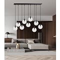 Emibig Emibig Glostrup 9 falling balls of 14 cm for above the table, transparent with E14 lamps - Create a cozy atmosphere in your home