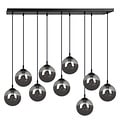 Emibig Emibig Glostrup black 9 lamp hanging lamp with smoked glass for E14 lamps - Ideal for creating a cozy atmosphere