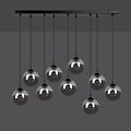 Emibig Emibig Glostrup black 9 lamp hanging lamp with smoked glass for E14 lamps - Ideal for creating a cozy atmosphere