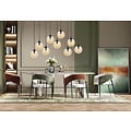 Emibig Emibig Glostrup wide black 9 lamp hanging lamp with amber colored glass for E14 lamps - Ideal lighting for any space