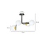 Emibig Emibig Tampere large black and gold ceiling lamp with curved arms and 4x E14 in a white bulb - Ideal lighting for modern interiors