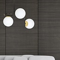 Tampere ceiling lighting black and gold with 3 white bulbs for E14