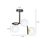 Tampere ceiling lighting black and gold with 3 white bulbs for E14