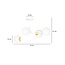 Espoo large white with gold ceiling lamp with curved arms and 4x E14 in a white bulb