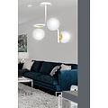 Emibig Emibig Éclairage plafond Espoo blanc et or avec 3 ampoules blanches pour E14 - Créez une ambiance chaleureuse chez vous