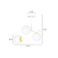 Espoo ceiling lighting white and gold with 3 white bulbs for E14