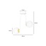 Espoo curved white and gold ceiling lamp with 2 glass white bulbs E14