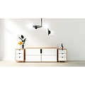 Emibig Emibig Helsingfors grote zwarte plafondlamp met gebogen armen en 4x E14 in een witte bol - Perfecte verlichting voor elke ruimte