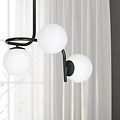 Emibig Emibig Helsingfors plafondverlichting zwart met 3 witte bollen voor E14 - Perfecte verlichting voor elke ruimte