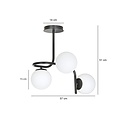 Emibig Emibig iluminación de techo Helsingfors negra con 3 bombillas blancas para E14 - Iluminación ideal para interiores modernos