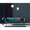 Helsingfors curved black ceiling lamp with 2 white glass bulbs E14