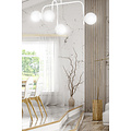 Helsinki special white ceiling lamp with curved arms and 4x E14 in a white bulb