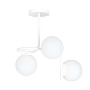 Helsinki ceiling lighting white with 3 white bulbs for E14