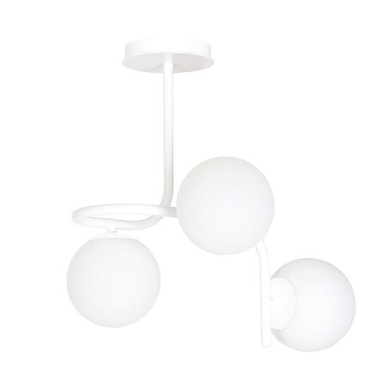 Emibig Emibig Éclairage plafond Helsinki blanc avec 3 ampoules blanches pour E14 - Éclairage parfait pour chaque espace